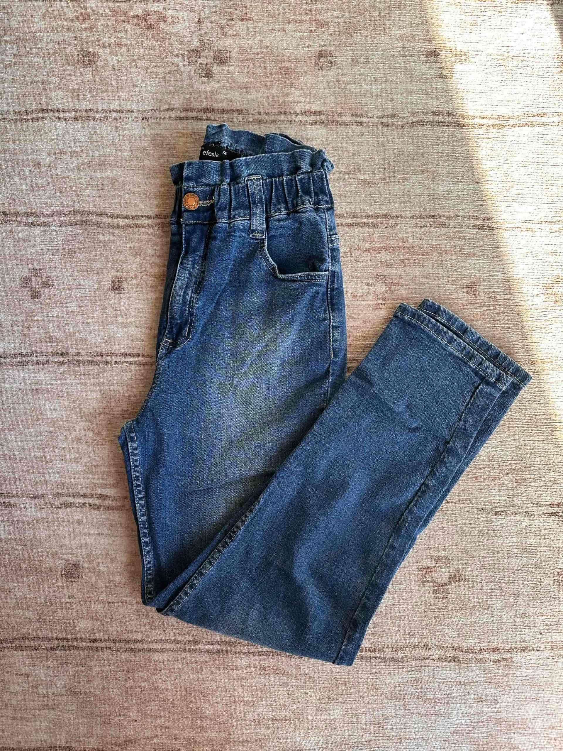 Pantalones jeans elasticados azul - miniatura 1