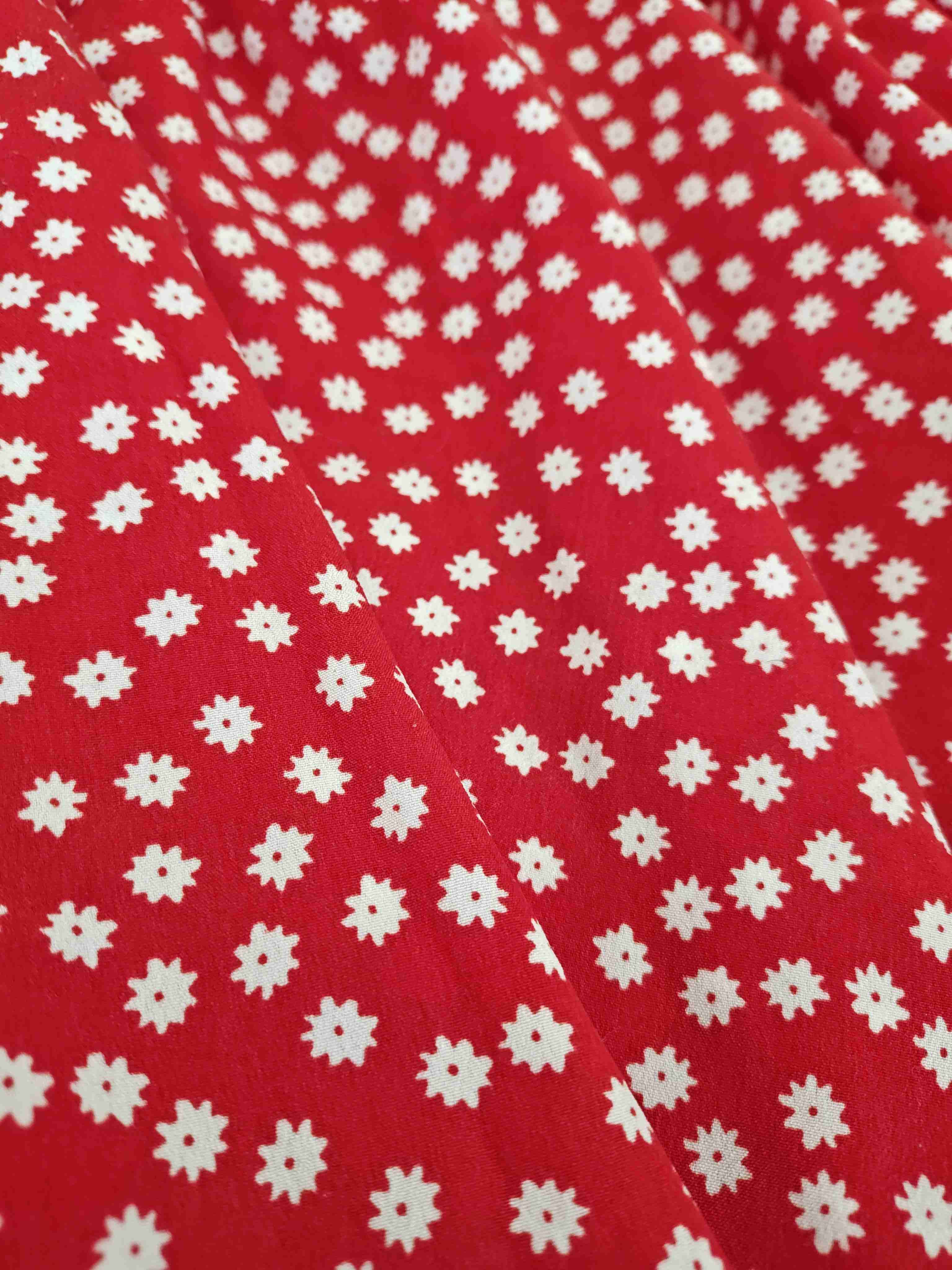 Falda roja con estampado floral (talla 12/13) - miniatura 2