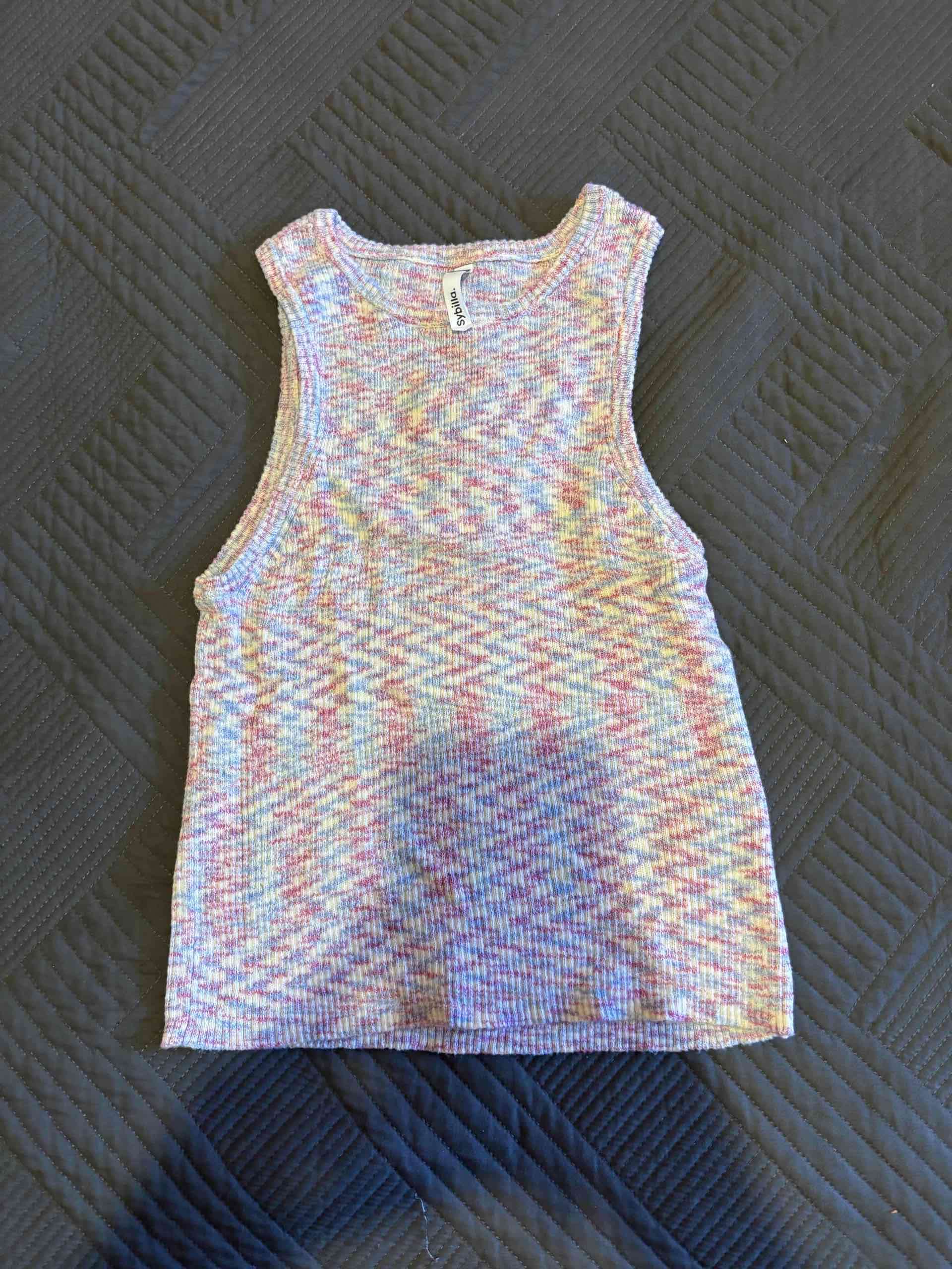 Polera sin mangas multicolor