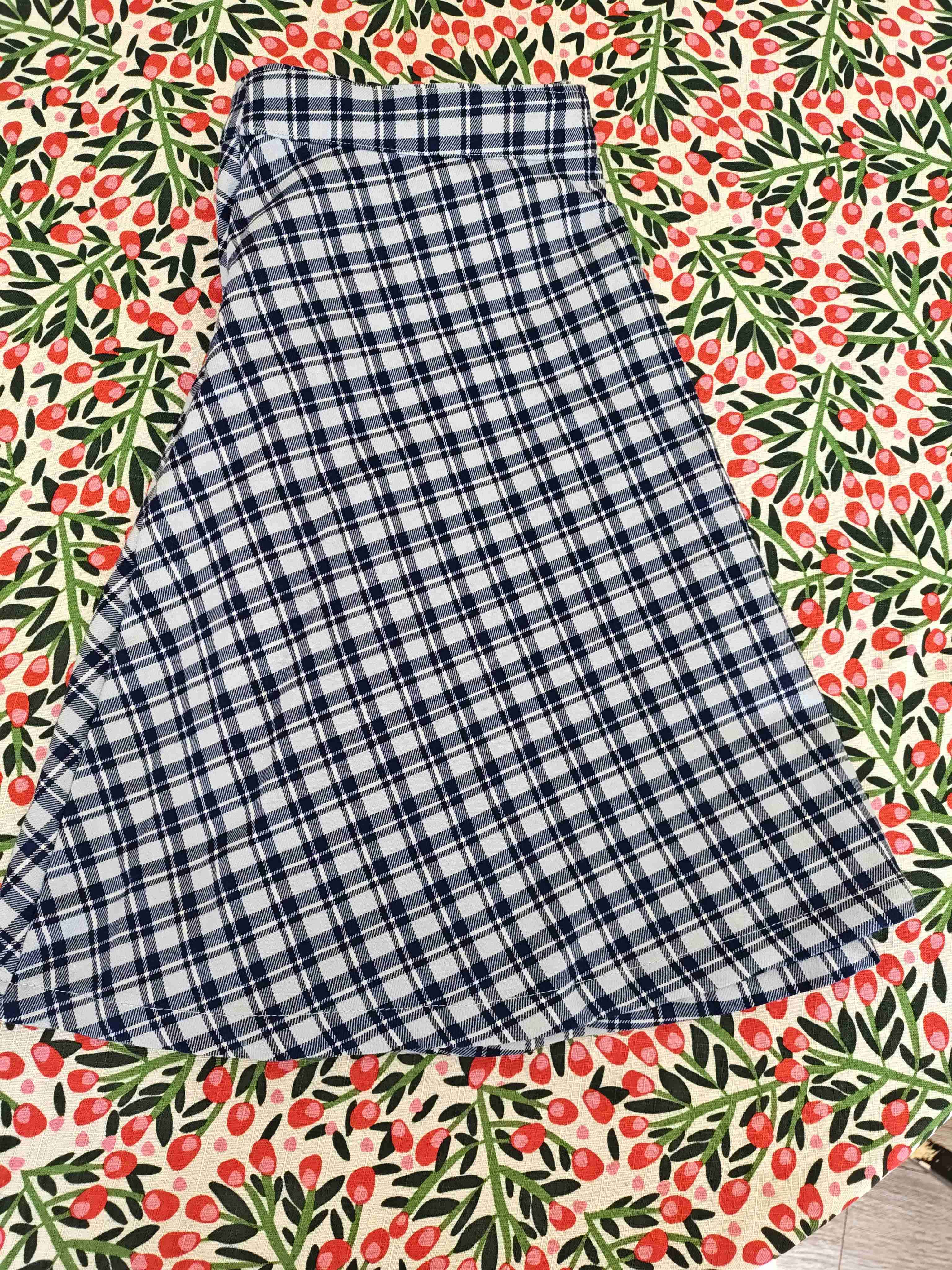 Falda de cuadros azul y blanco (Talla 13/14) - miniatura 3
