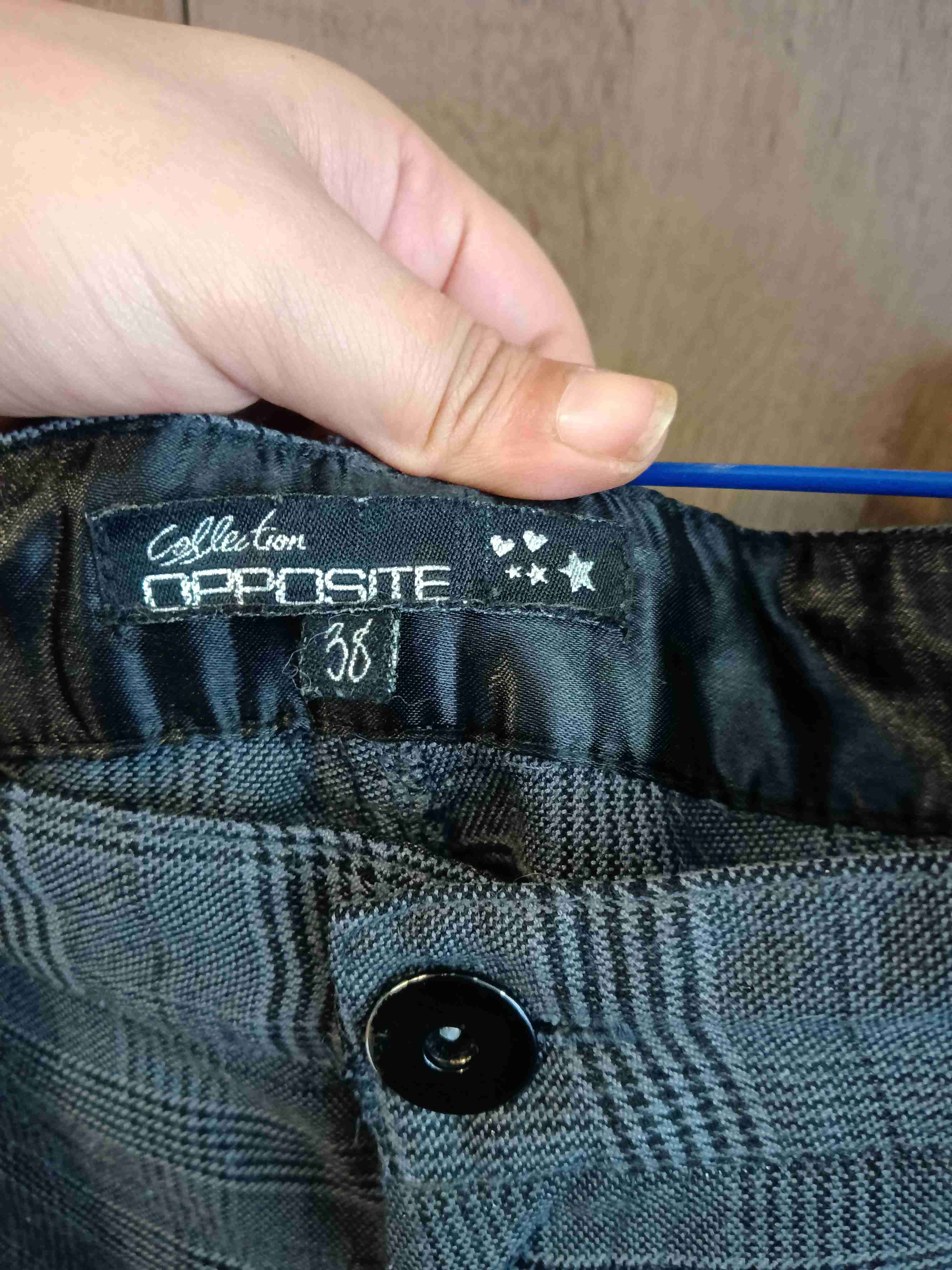 Pantalón de vestir gris a cuadros - miniatura 3