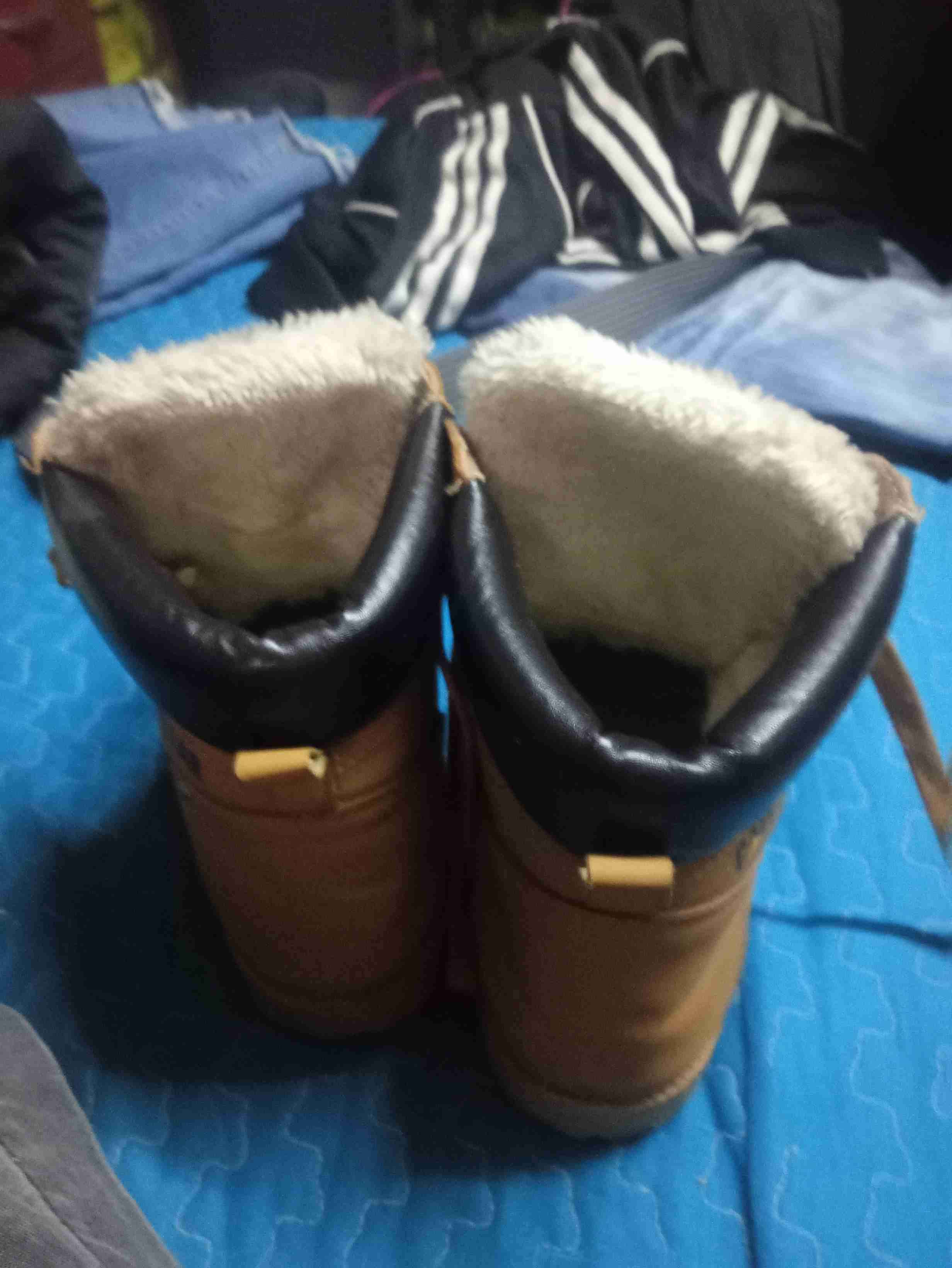 Botas CAT de cuero beige - miniatura 2