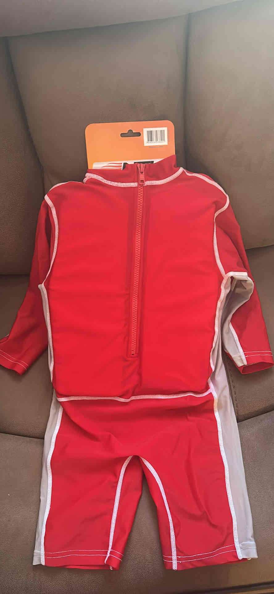 Traje de baño rojo niño incluye salvabidas - miniatura 2