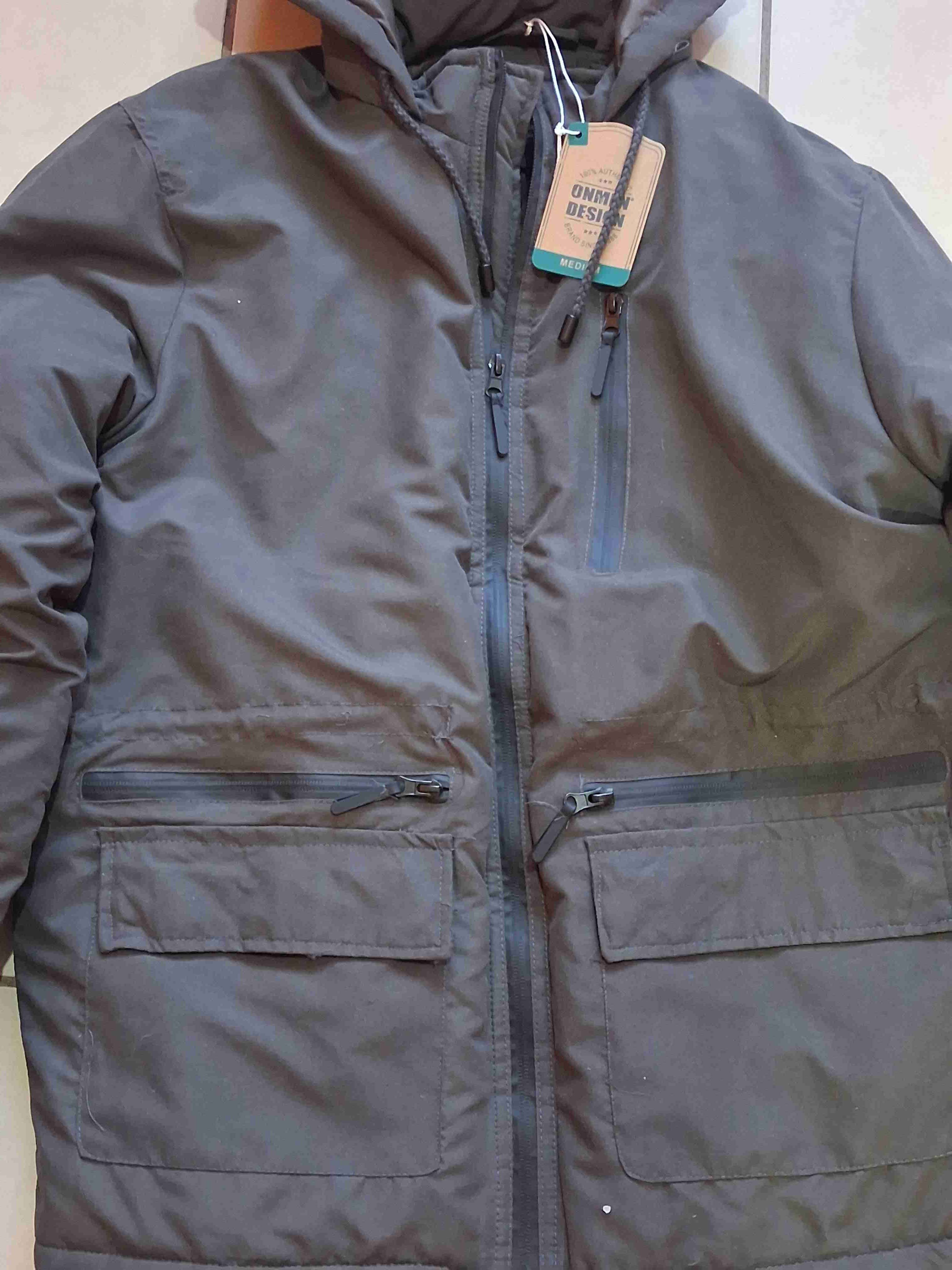 Chaqueta tipo parka gris con capucha - miniatura 2