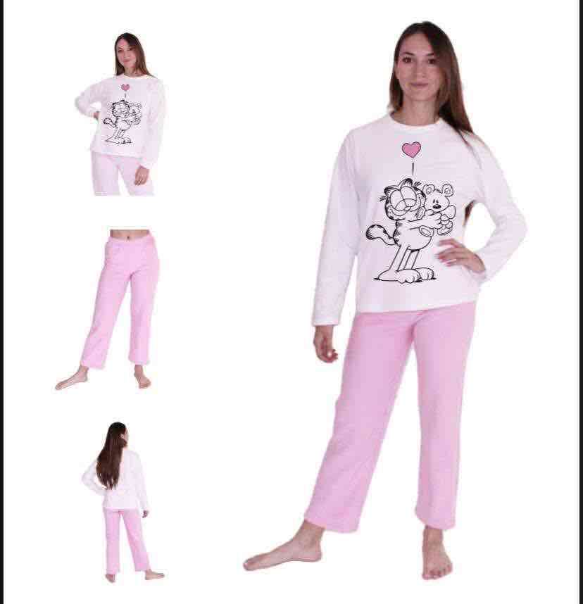 Pijama Hello Kitty gris y rosa - miniatura 2