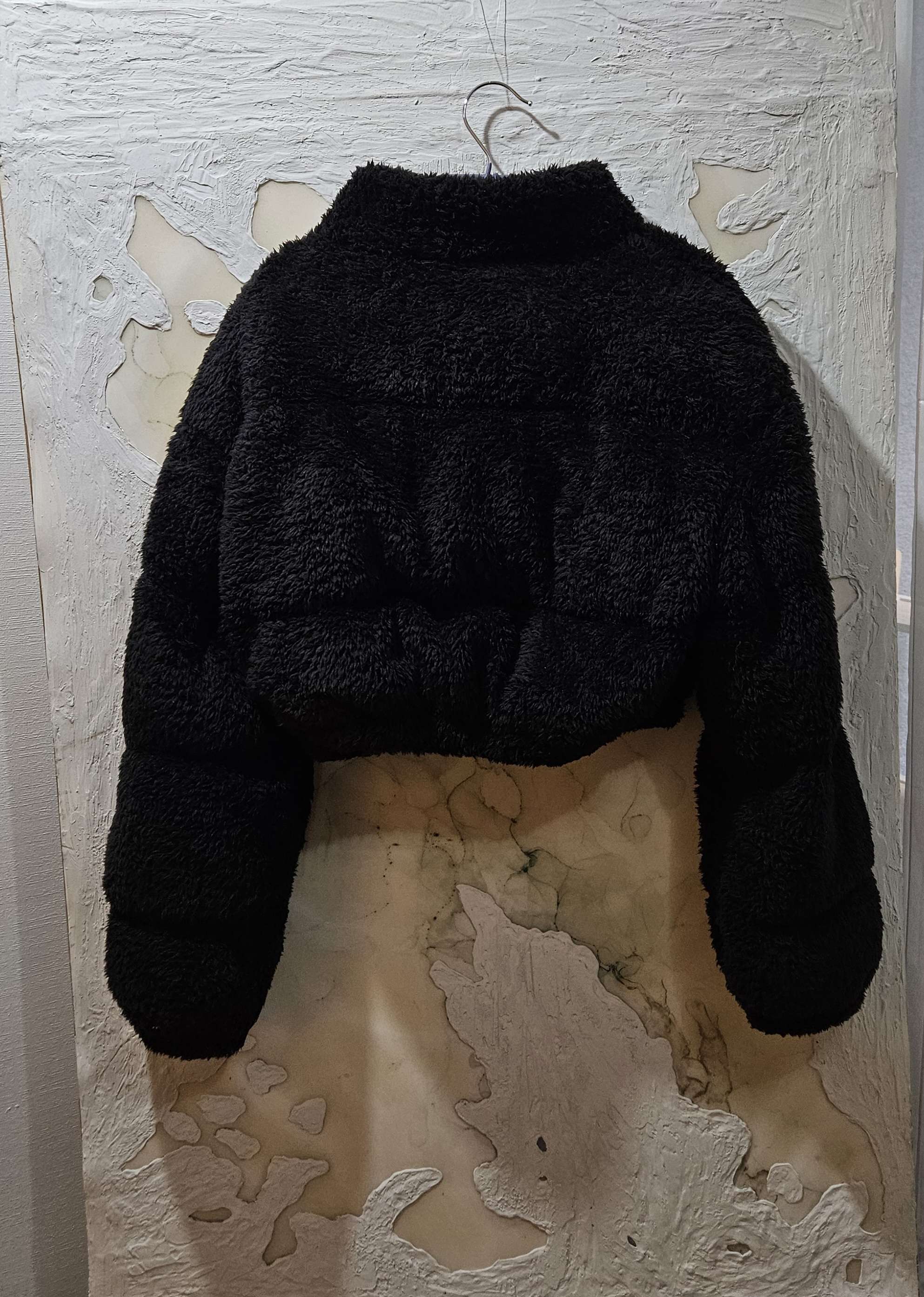 Chaqueta negra de lana sintética - miniatura 4