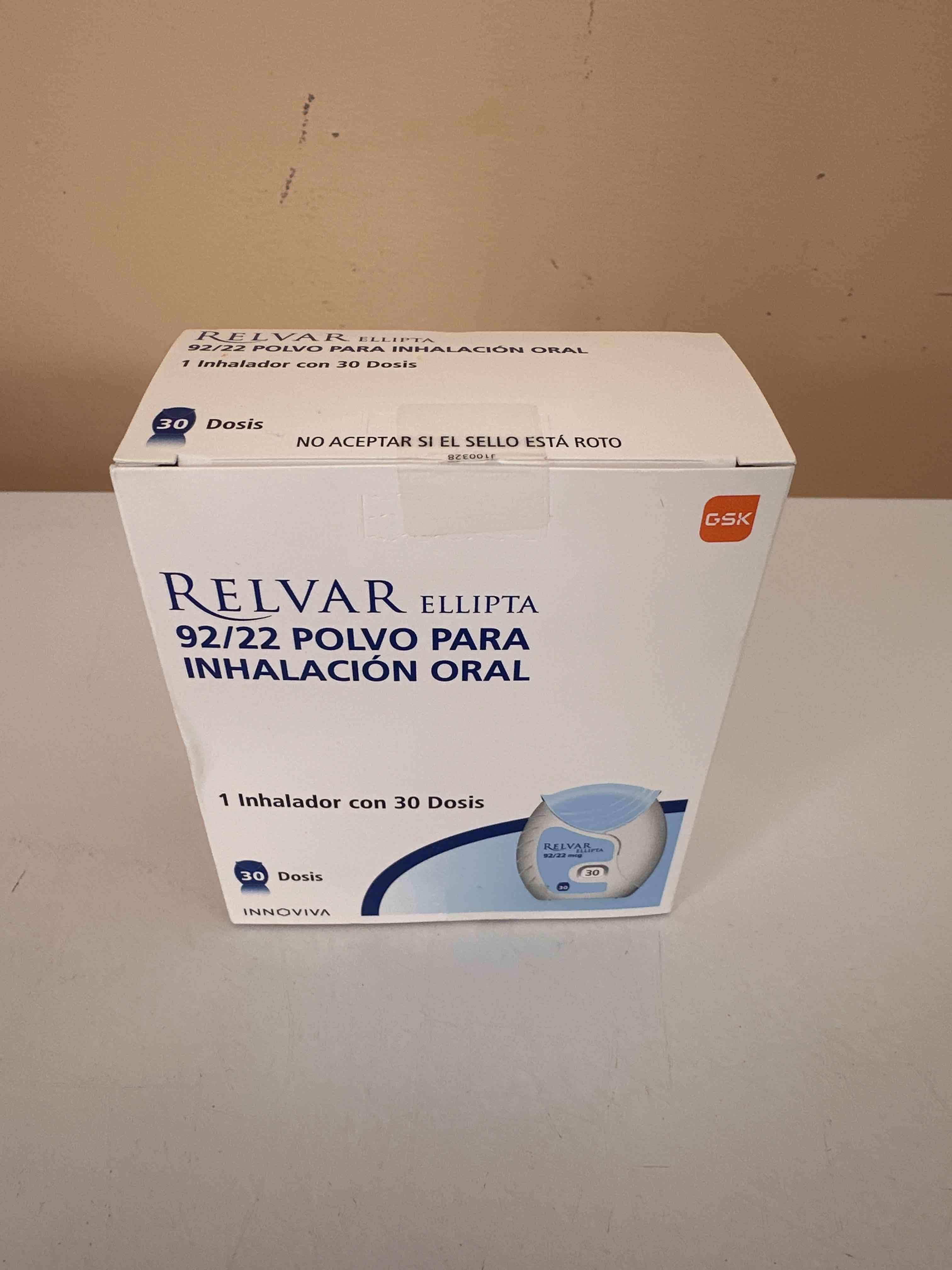 Inhalador Relvar Ellipta 30 dosis - miniatura 2