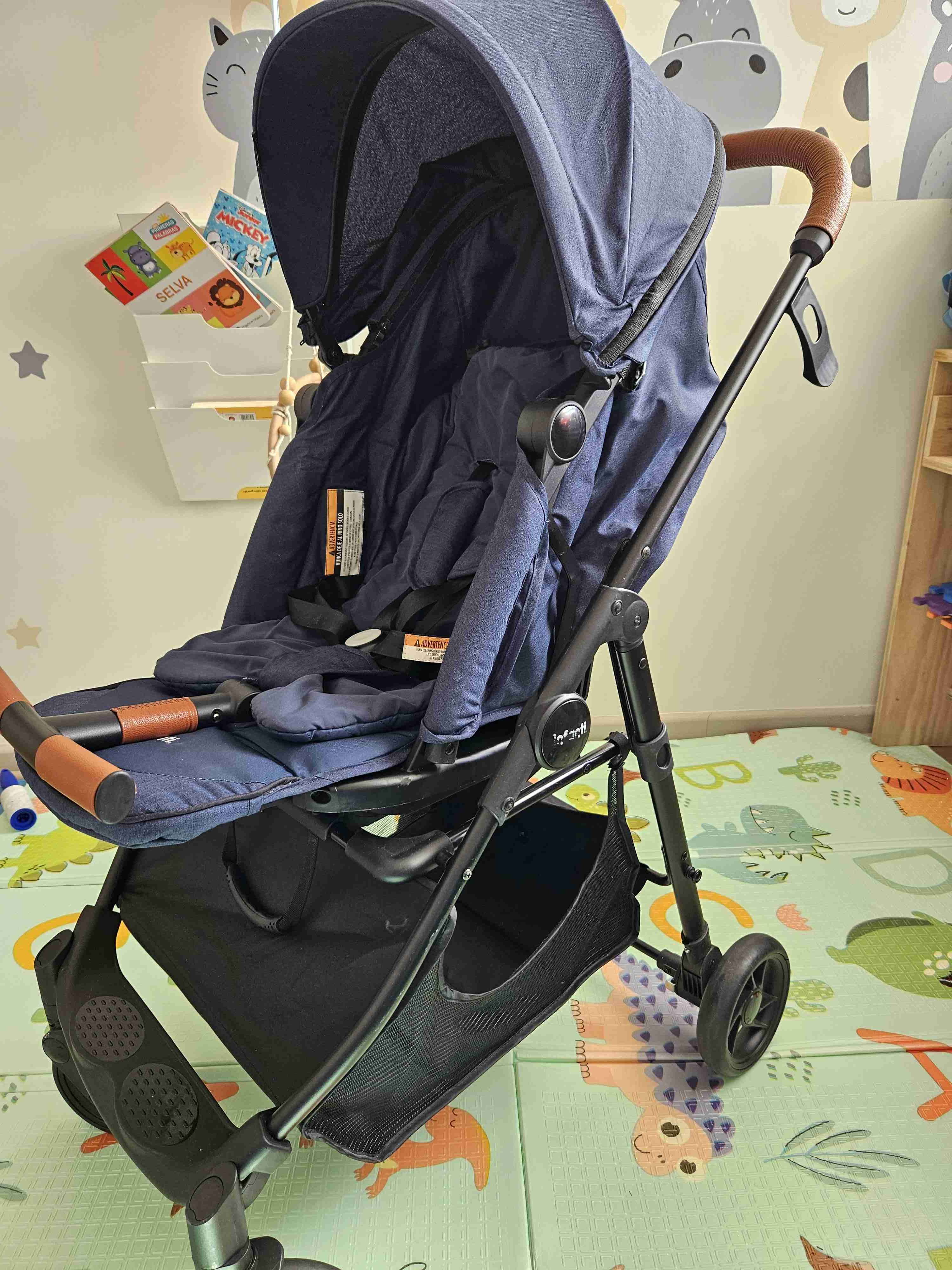 Coche de paseo azul infanti zuri 360 - miniatura 4