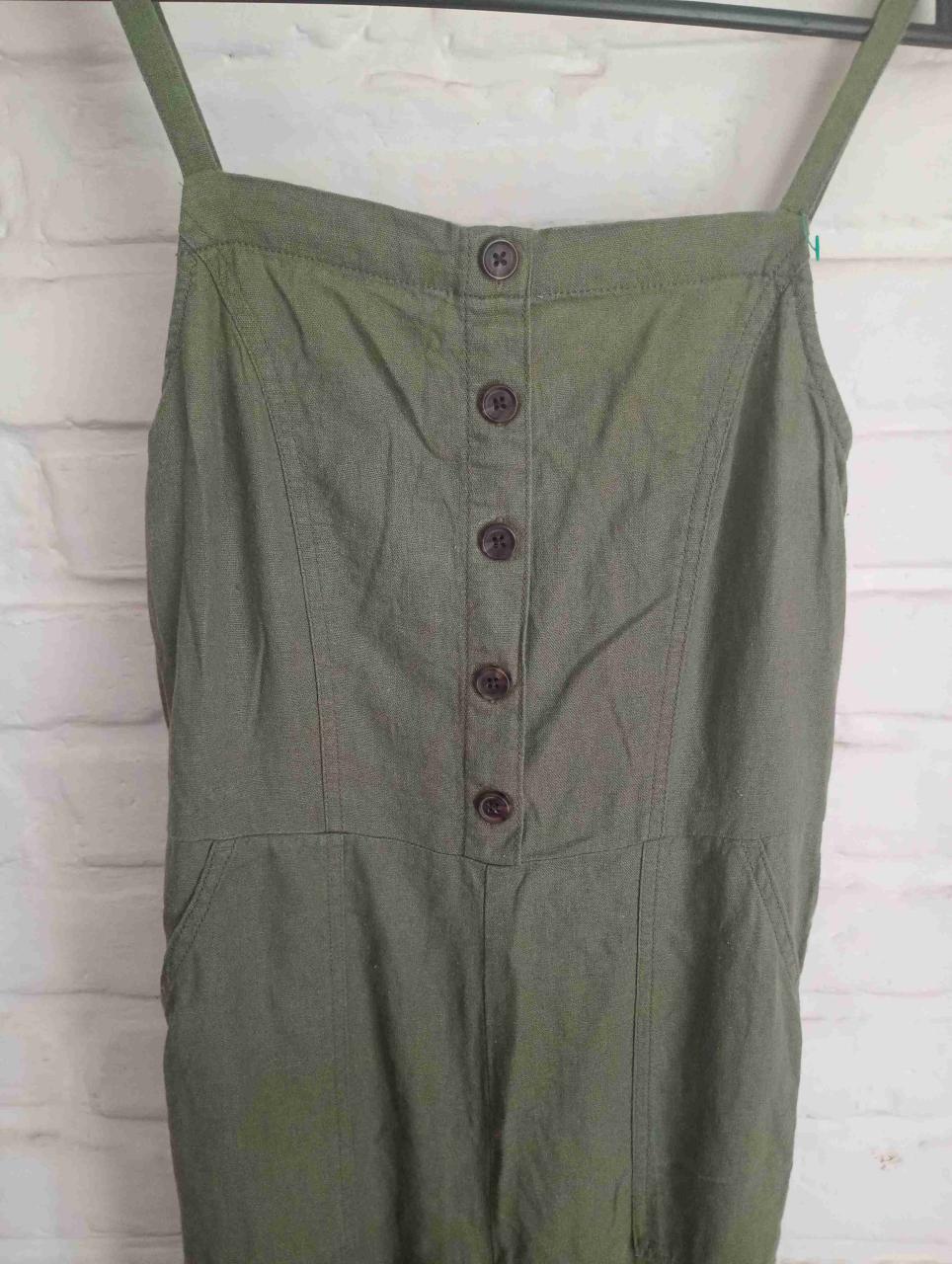 Jumpsuit verde con botones - miniatura 4