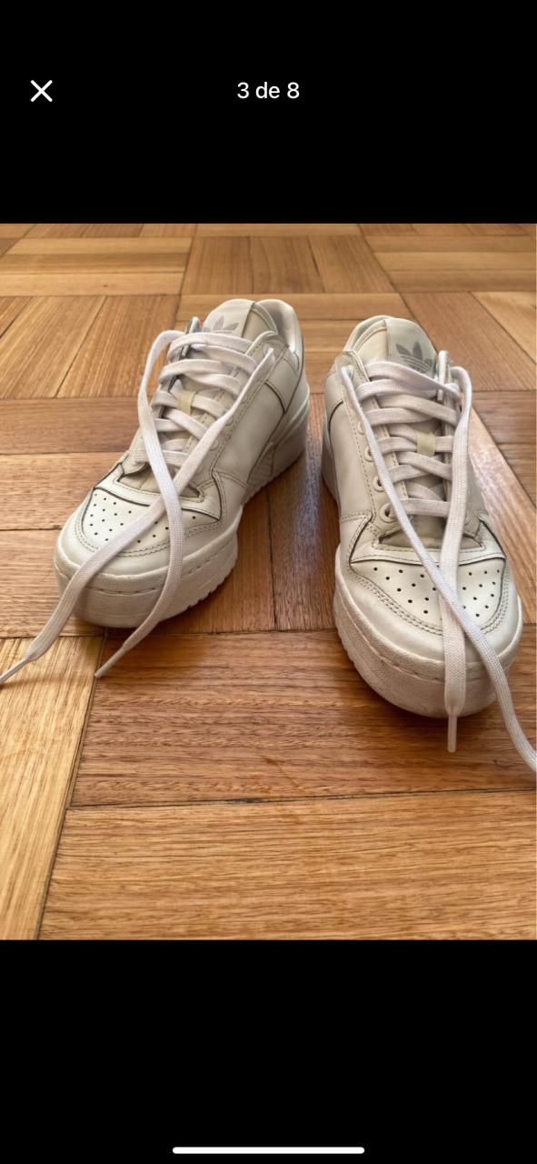 Zapatillas blancas Adidas forum low - miniatura 4