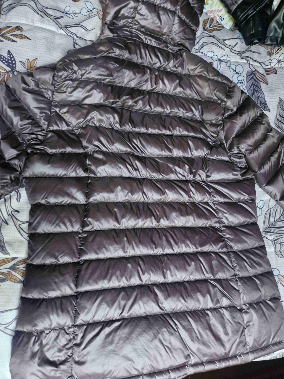 Chaqueta acolchada mujer cafe y morado - miniatura 2