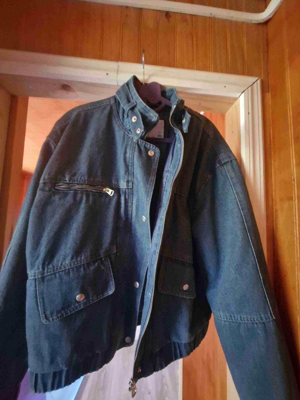 Chaqueta de mezclilla azul oscuro - miniatura 1