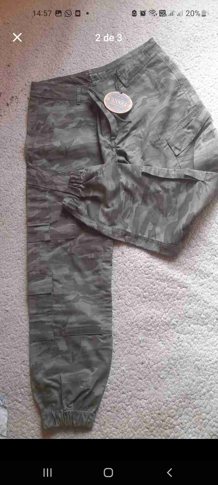 Pantalón camuflado verde hombre - miniatura 2