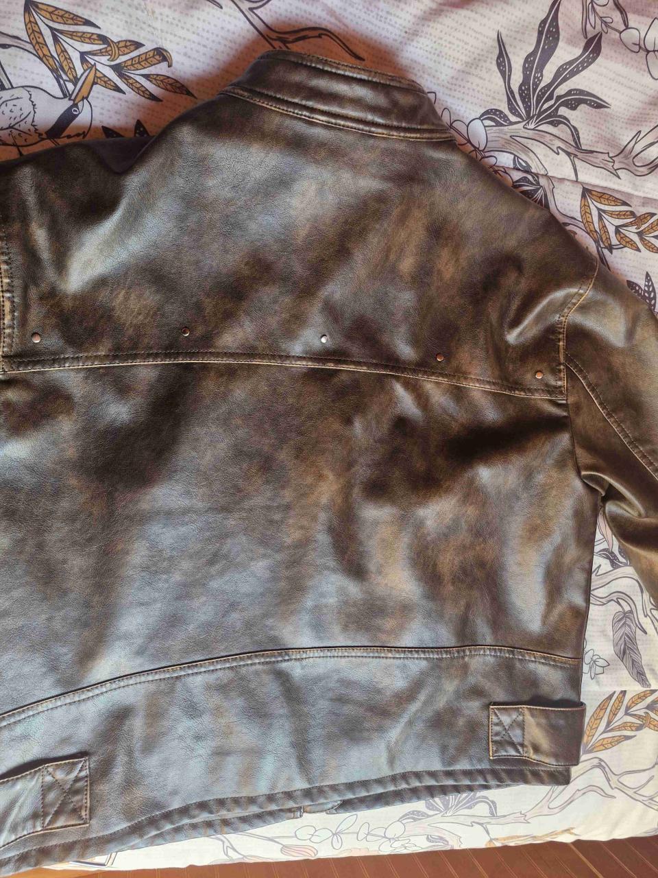 Chaqueta de ecocuero marrón - miniatura 2