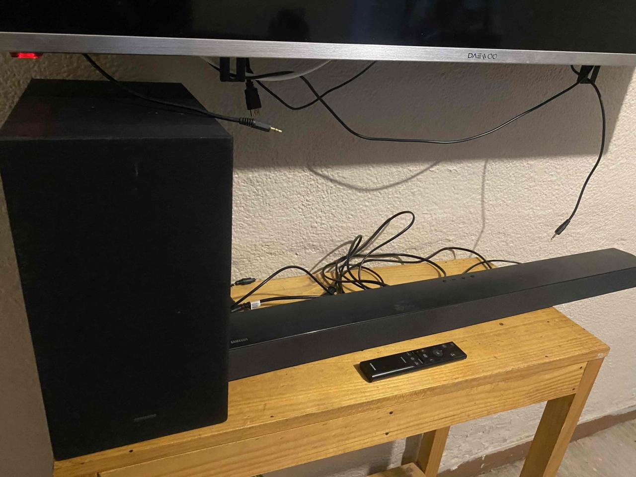 Barra de sonido Samsung con subwoofer