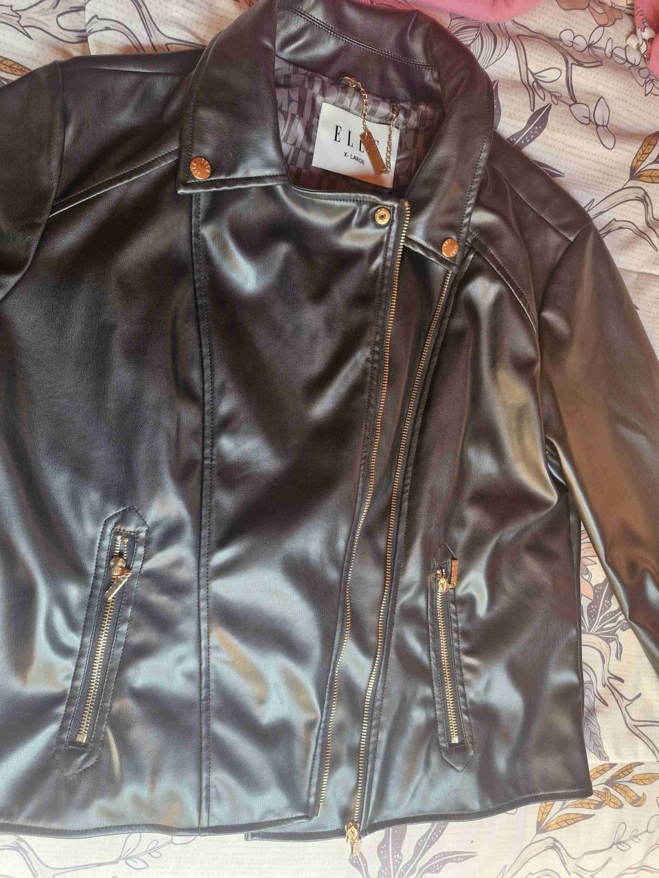 Chaqueta de cuero negra XL - miniatura 1