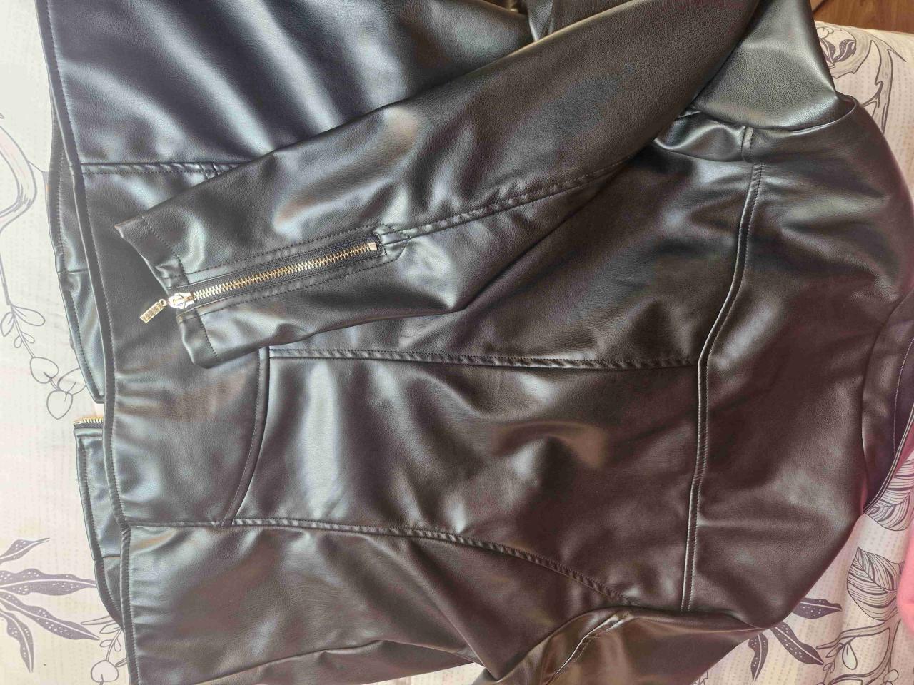 Chaqueta de cuero negra XL - miniatura 2