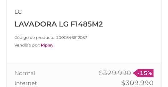 Lavadora LG con carga frontal - miniatura 2