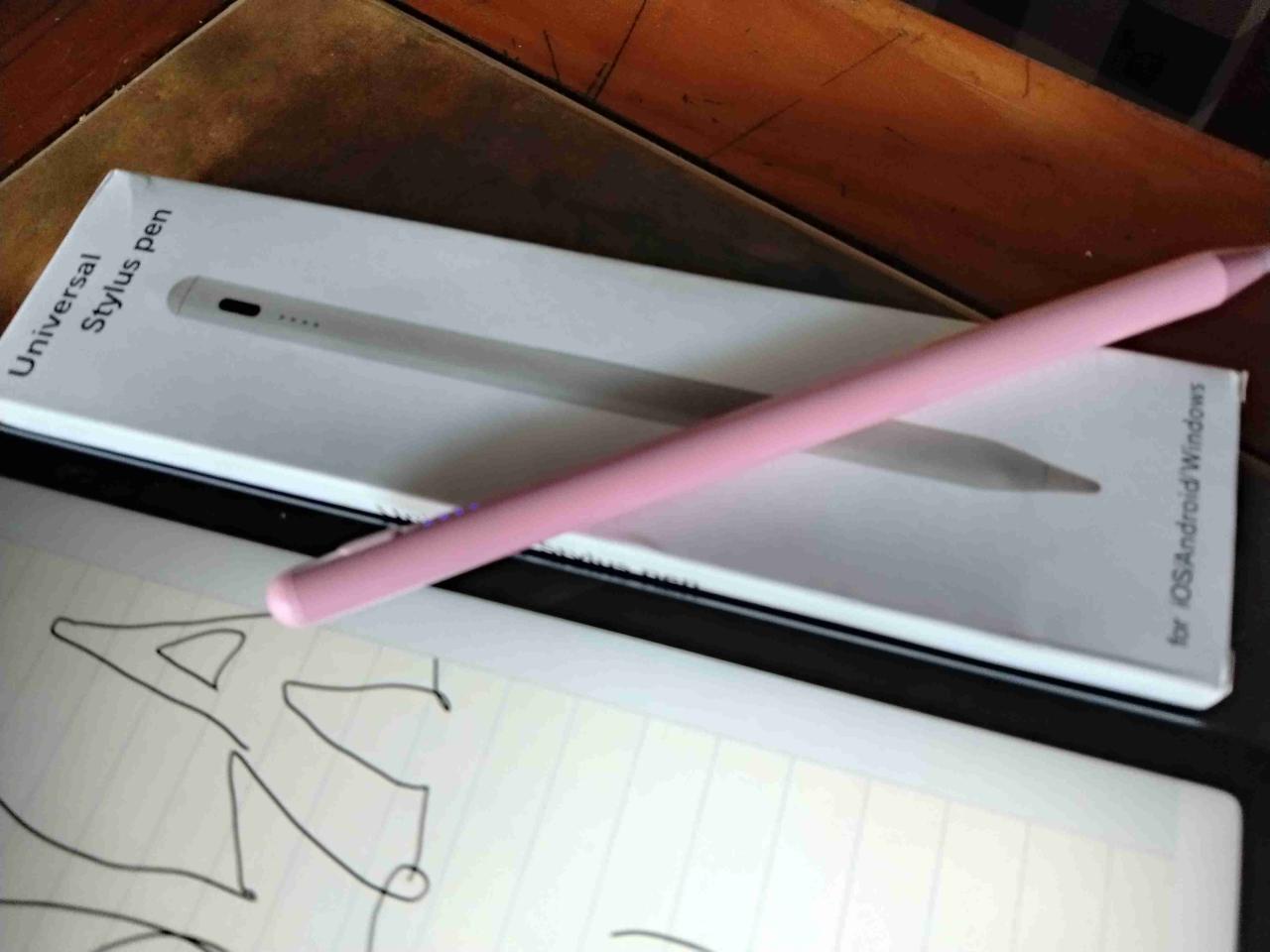 Lápiz táctil universal rosa para tablets - miniatura 4