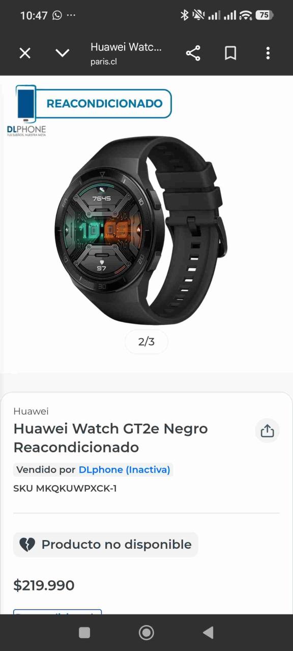 Reloj inteligente negro - miniatura 3