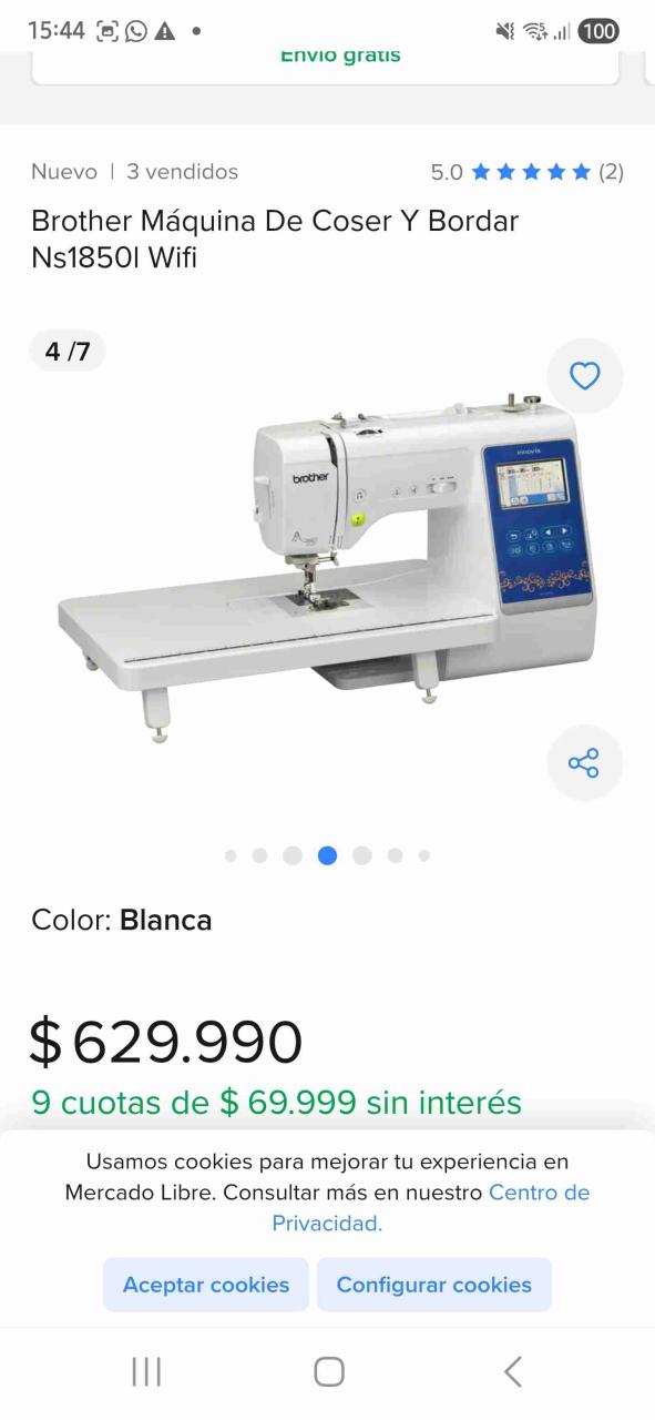 Máquina de Coser Brother NS1850L - miniatura 4