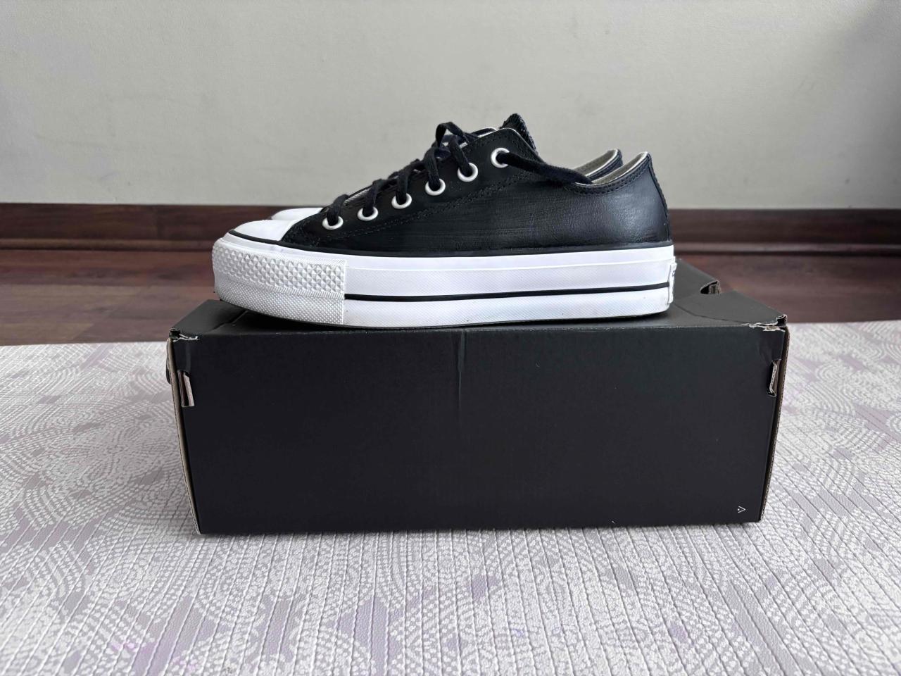 Zapatillas negras cuero Converse All Star Talla 38 - miniatura 2