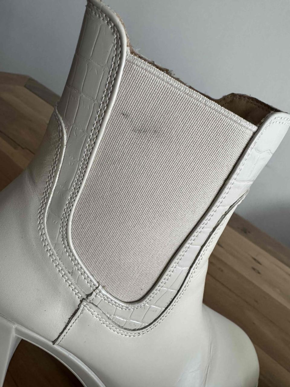 Botines beige con tacón cuadrado - miniatura 3