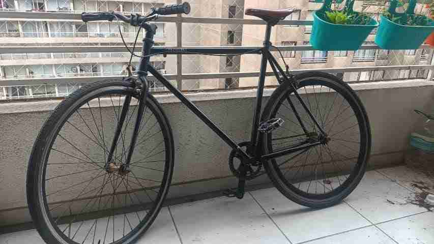 Bicicleta urbana negro mate - miniatura 2