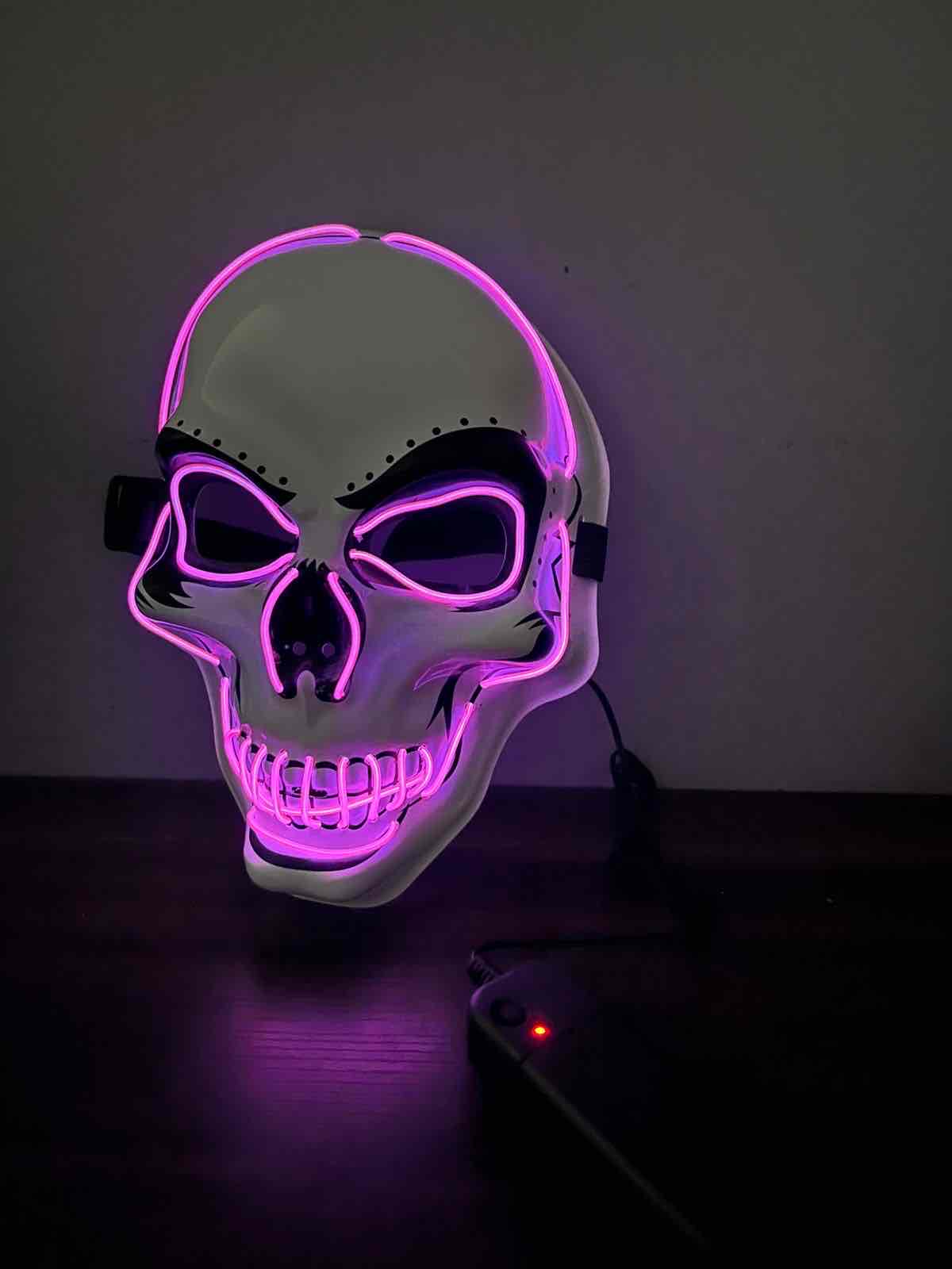Máscara neón con luces LED - miniatura 2