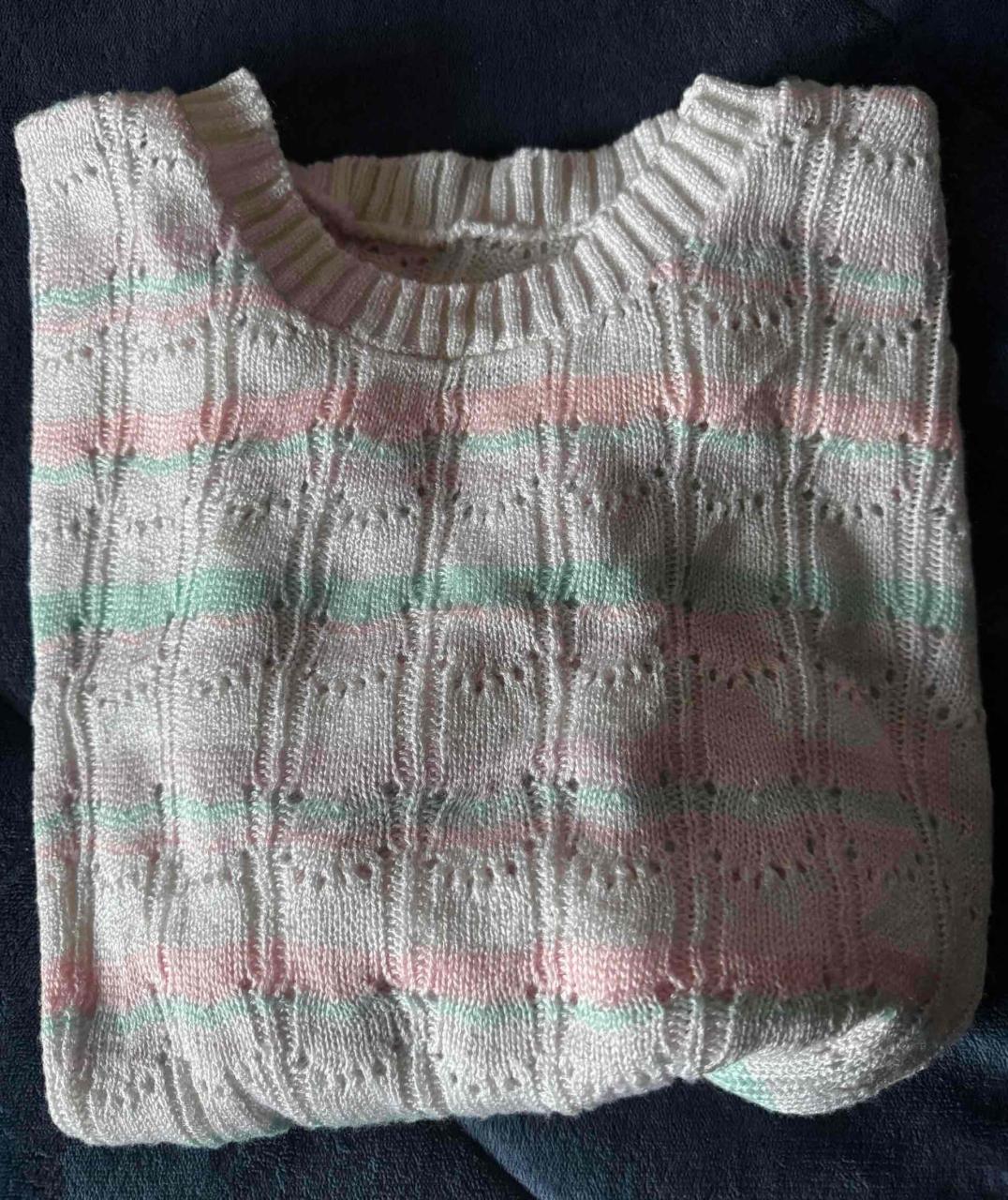 Sweater de punto rayado pastel - miniatura 2