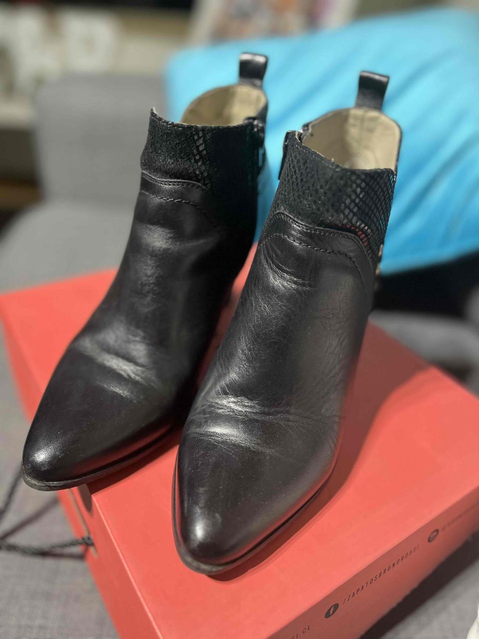 Botines de cuero negros Bruno Rossi - miniatura 2