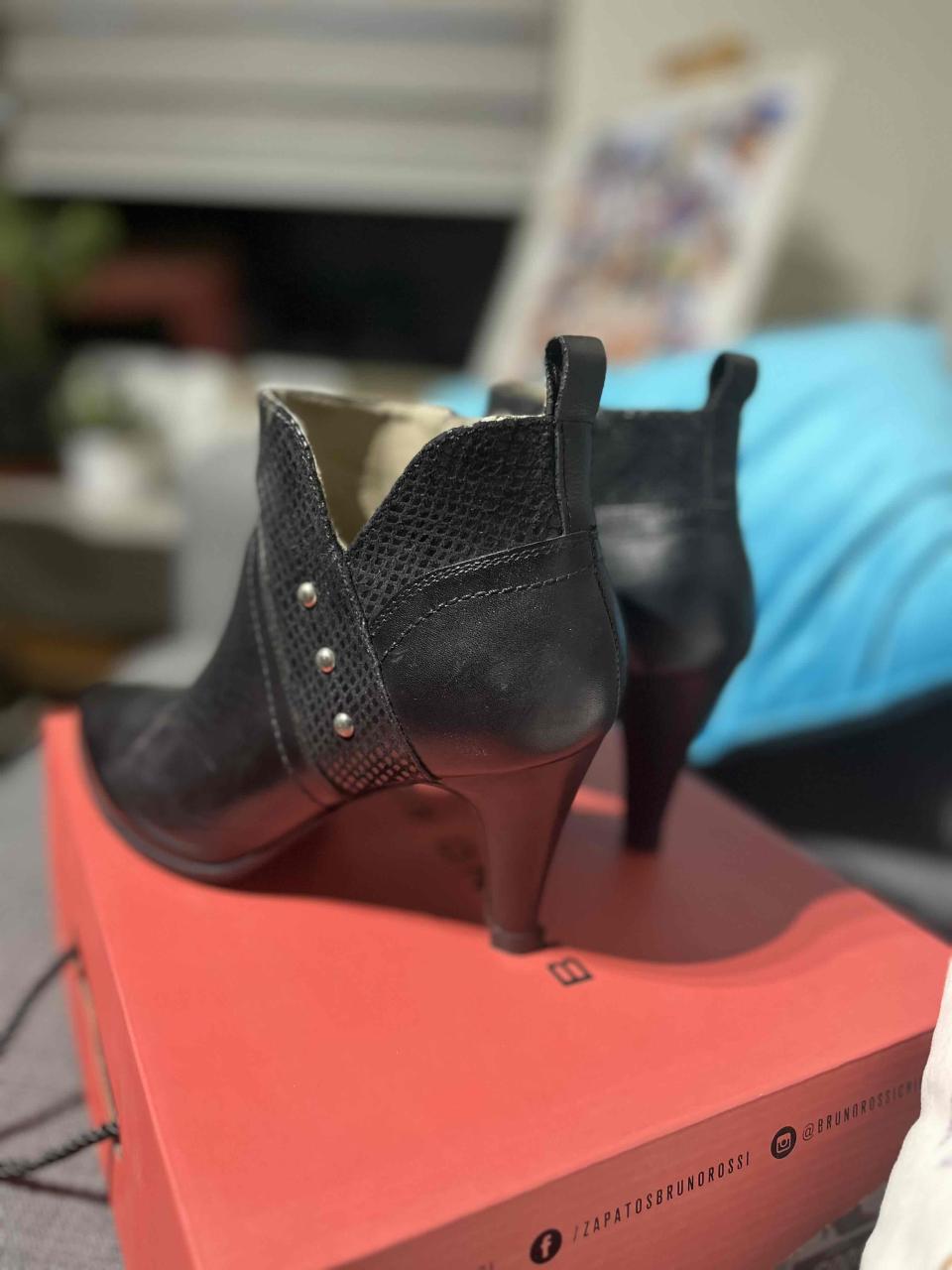 Botines de cuero negros Bruno Rossi - miniatura 3