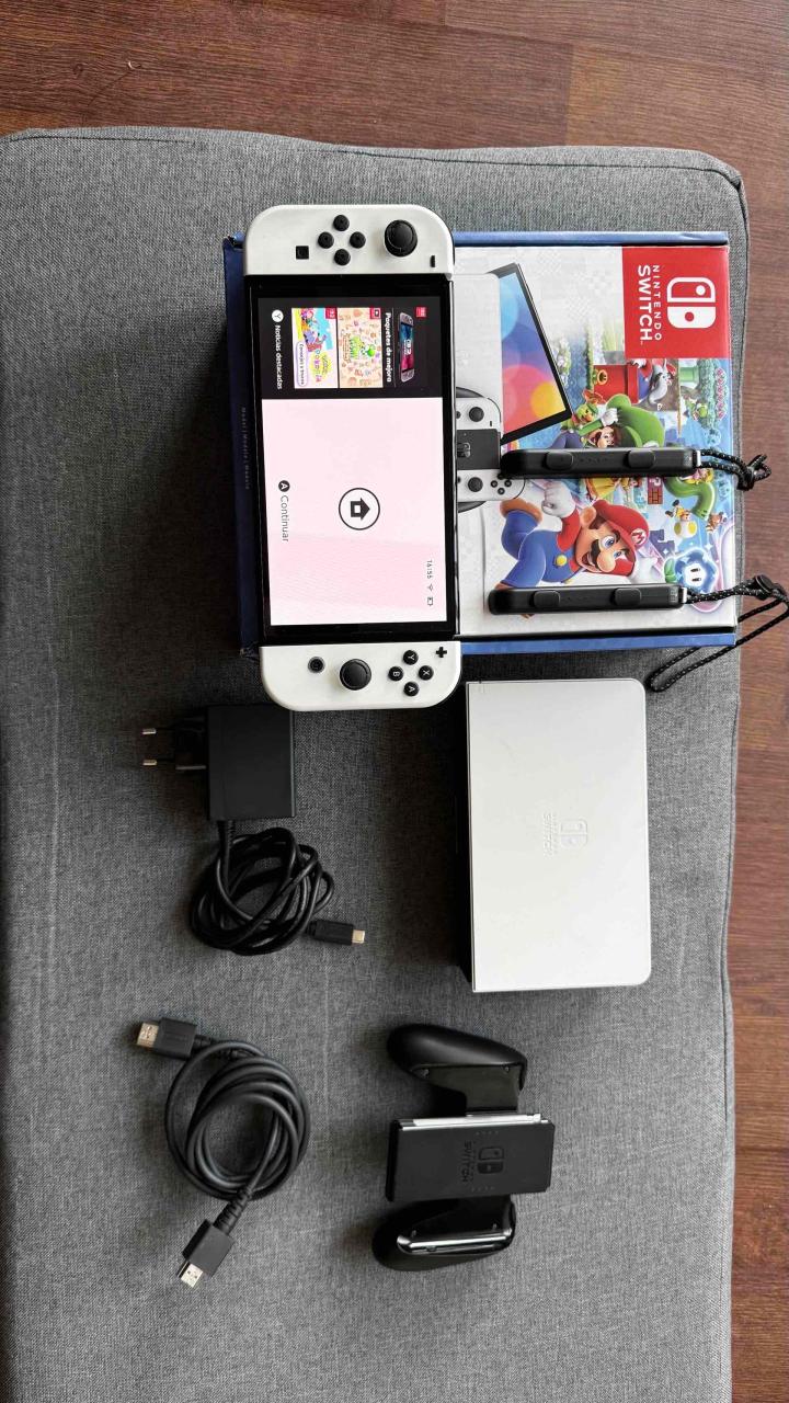 Nintendo Switch OLED blanca completa - miniatura 1