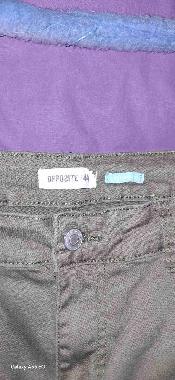 Jeans verde oliva para mujer - miniatura 4