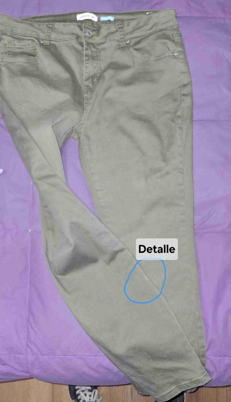 Jeans verde oliva para mujer - miniatura 6