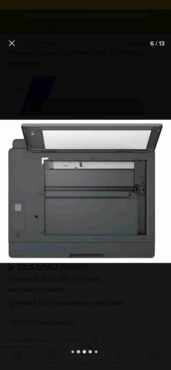 Impresora HP wifi Smart Tank 580 - miniatura 4