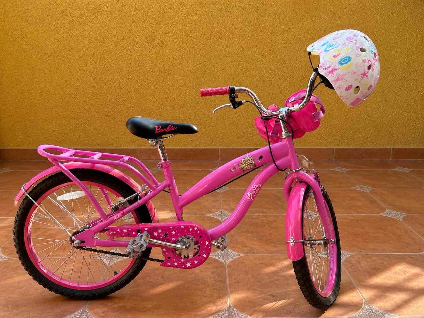 Bicicleta Bianchi Barbie rosada con casco - miniatura 2