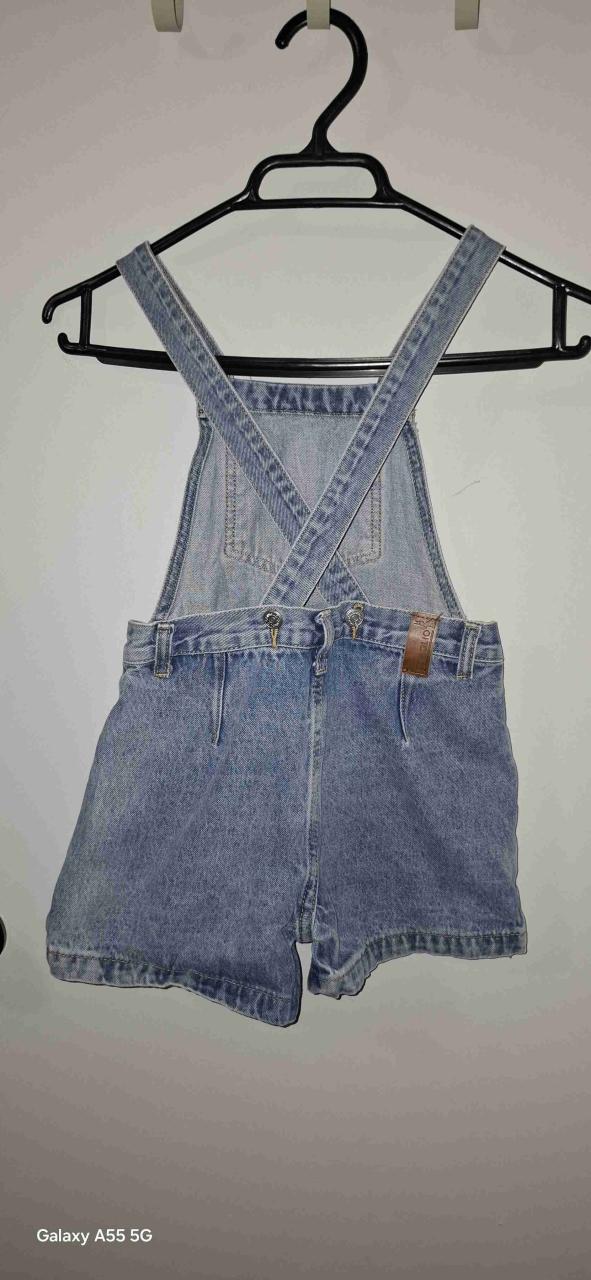 Jardinera de mezclilla infantil (falda pantalon) - miniatura 2