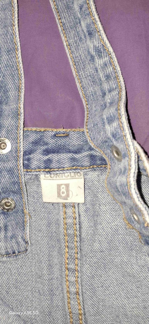 Jardinera de mezclilla infantil (falda pantalon) - miniatura 5