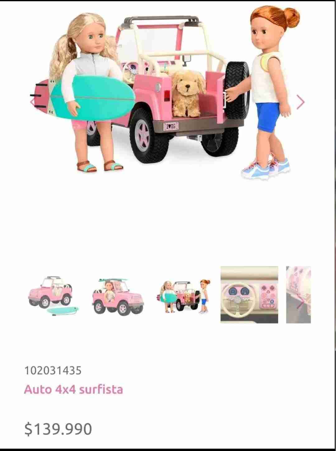 Auto deportivo, muñeca tabla de surf y perro - miniatura 4