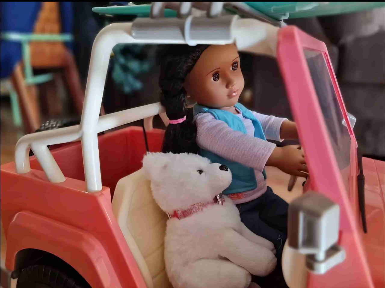 Auto deportivo, muñeca tabla de surf y perro - miniatura 5