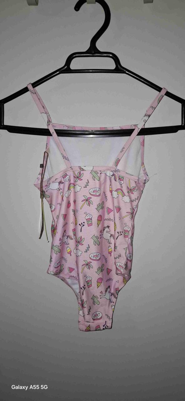 Bañador infantil rosado estampado - miniatura 2