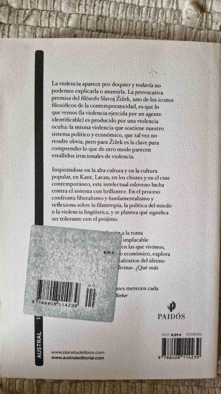 Libro 'Sobre la violencia' Slavoj Žižek - miniatura 2