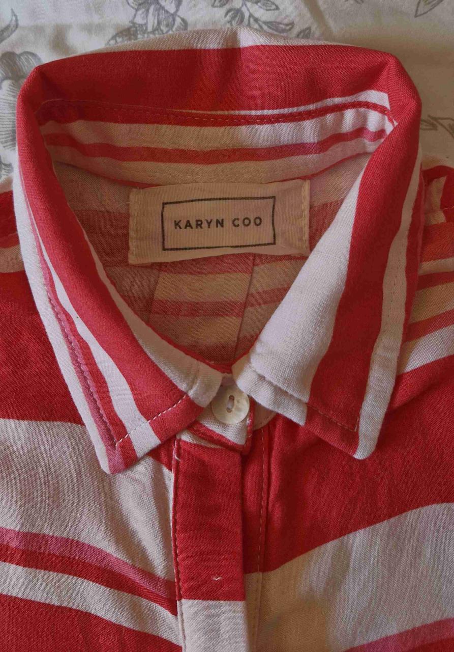 Camisa rayada roja y rosada - miniatura 2