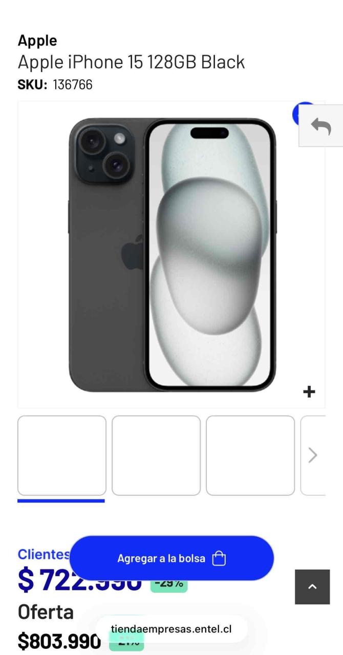 iPhone 15 128GB Negro - miniatura 1