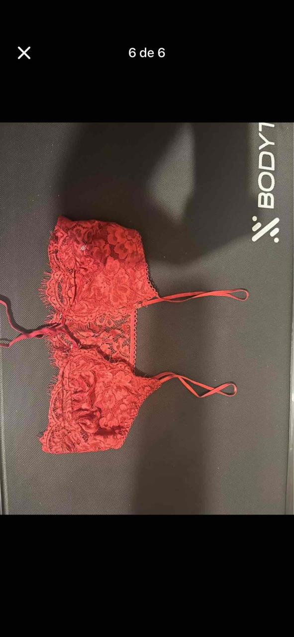 Bralette de encaje rojo - miniatura 4