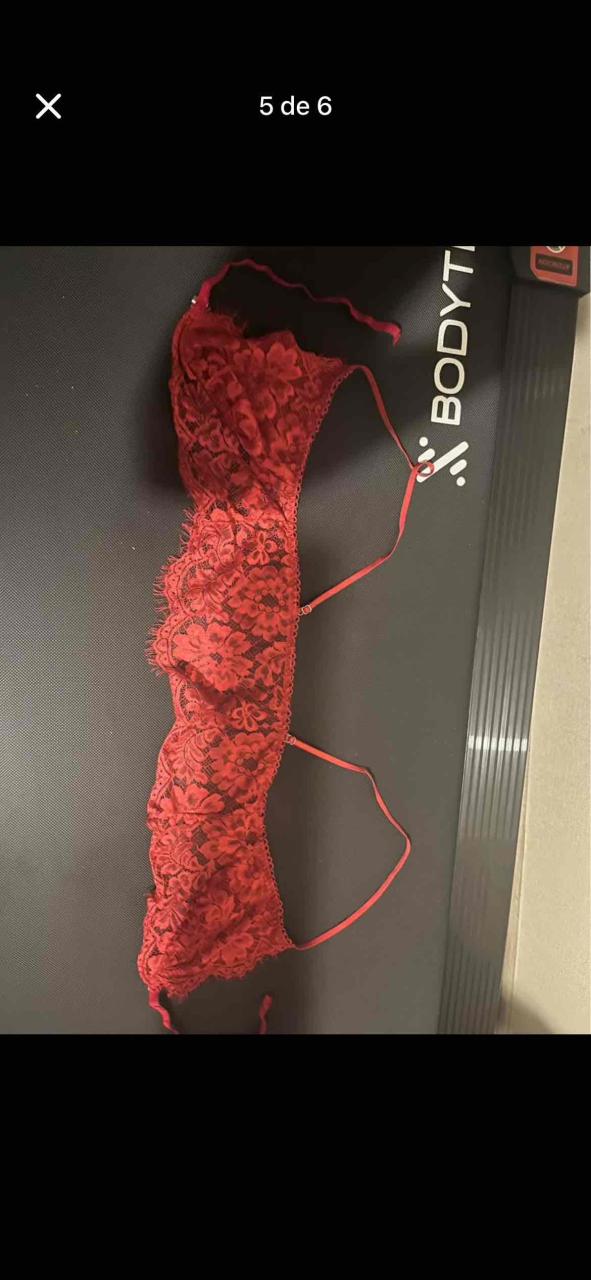 Bralette de encaje rojo - miniatura 5