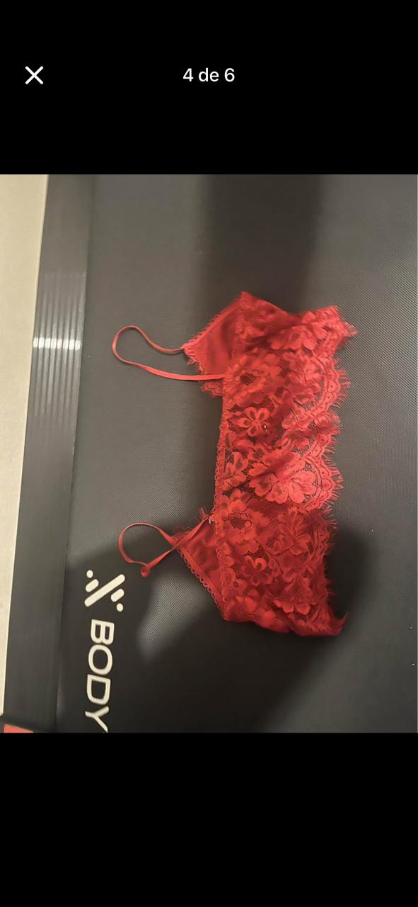 Bralette de encaje rojo - miniatura 6