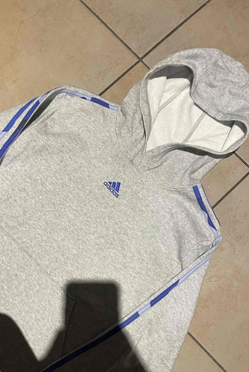 Polerón Adidas gris con capucha - miniatura 2