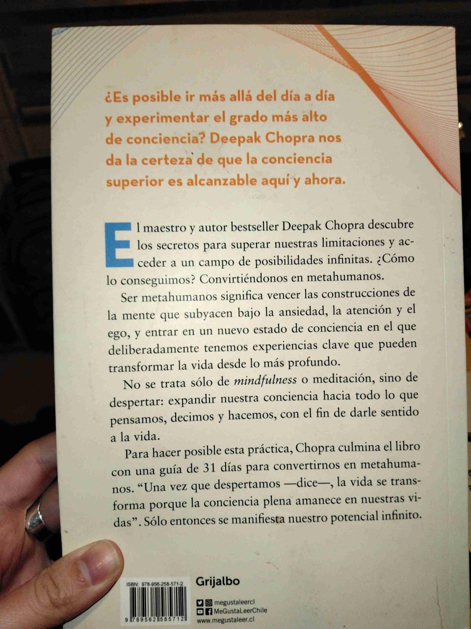 Libro 'Metahumano' de Deepak Chopra - miniatura 2